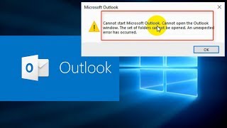 How to fix quotCannot start Microsoft Outlook Unable to open Outlook windowquot error [upl. by Roldan576]