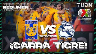 Resumen  Tigres Vs Puebla  CL2023  REPECHAJE  TUDN [upl. by Skyler]