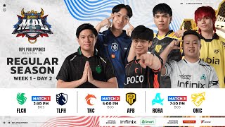 🔴 LIVE  MPL PH S15  FILIPINO  Week 1 Day 2 [upl. by Nonnek]