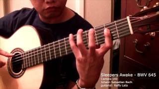 Sleepers Awake  BWV 645  JS Bach Solo Classical Guitar [upl. by Dina67]