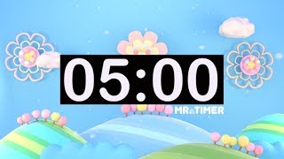 5 Minute Countdown Timer with Music For Kids [upl. by Egnalos578]