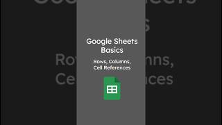 Google Sheets Basics Rows Columns Cell References [upl. by Cynde]