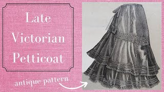 Victorian Sewing Taffeta Petticoat from 1897 [upl. by Aubreir]