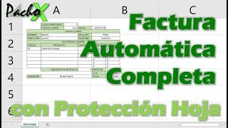 Cómo hacer una factura automática desde cero con bases de datos y protección hoja Excel [upl. by Atiluj]