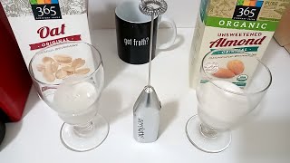 Oat Milk vs Almond Milk part 2 Frothing Test [upl. by Clite468]