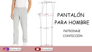 DIY Pantalón para hombre patronaje y confección  moldes gratis [upl. by Beret830]