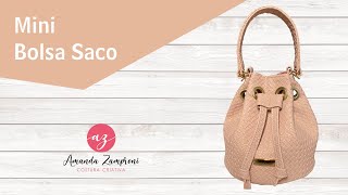 Como fazer uma Mini Bolsa Saco em Sintético  Passo a Passo  PAP  Tutorial  DIY [upl. by Atinyl97]