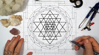 How to Draw the Full Sri Yantra Step by Step Tutorial [upl. by Oikim465]