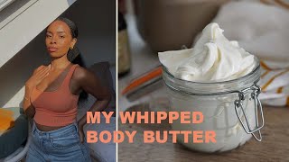 How I Make My Whipped Body Butter ✨ shea butter baby [upl. by Ormsby]