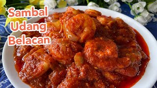 SAMBAL UDANG BELACAN Recipe Shrimp Paste Prawn Sambal  Sus Cookbook [upl. by Fabrianna591]