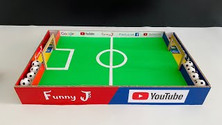 How to Make Football Game with cardboard [upl. by Vachell]