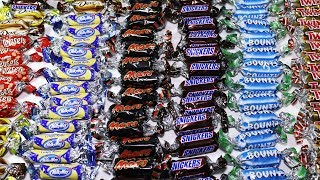 Mini Chocolate Bars Twix Bounty Snickers Mars Milky Way [upl. by Einner]