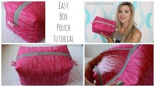 Easy Zippered Box Pouch Tutorial [upl. by Luehrmann]