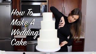 How To Make A Wedding Cake At Home  CHELSWEETS [upl. by Novat]