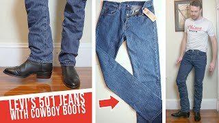 Do Levis 501 Original Fit Jeans Work with Cowboy Boots [upl. by Kristan116]