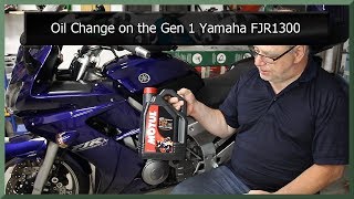 Oil Change on the Gen I Yamaha FJR1300 [upl. by Shandy]