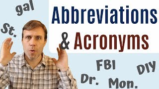 Abbreviations amp Acronyms to Build Your Vocabulary [upl. by Noram403]