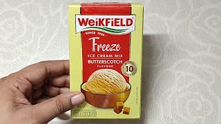 Weikfield butterscotch ice cream mix  ice cream mix  weikfield ice cream powder  ice cream powder [upl. by Fleck]