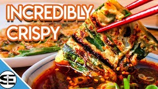 How To Make Korean Pancake Crispy [upl. by Girand87]