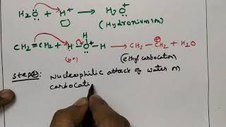 HYDRATION OF ETHENE TO FORM ETHANOLMECHANISM👍 [upl. by Ayor]