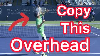 Perfect Overhead Technique 3 Easy Tennis Tips [upl. by Eatnad]