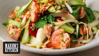 Thaistyle Salmon Salad  Marions Kitchen [upl. by Jemy]