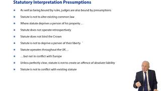 Statutory Interpretation Presumptions  ACCA Corporate and Business Law LW ENG [upl. by Ailem]