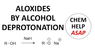 deprotonation of alcohols to make alkoxides [upl. by Mayda]