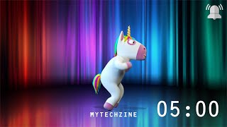 5 Minute Countdown Timer Dancing Unicorn 🦄 [upl. by Ralyt]