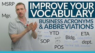 Learn 17 Business Abbreviations amp Acronyms in English [upl. by Dirgis]