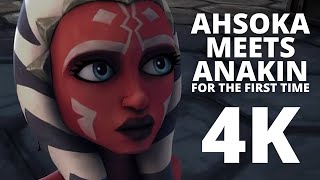 Ahsoka Meets Anakin for the First Time  Star Wars The Clone Wars 4K [upl. by Kent]