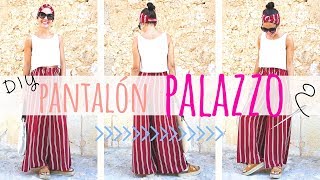 Tutorial PANTALÓN PALAZZO SÚPER FÁCIL y SIN MOLDES  PALAZZO PANTS DIY [upl. by Pironi]