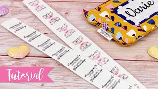 Etichette in stoffa per Creazioni di Cucito  DIY Fabric Labels [upl. by Rennane]