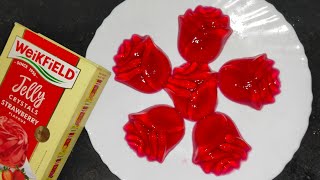 Homemade jelly Recipe  Weikfield Jelly Crystals Strawberry Flavour  How to make homemade jelly [upl. by Mildred83]