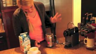 Nespresso Aeroccino Plus Frother Review Frothing Almond Milk [upl. by Callan]