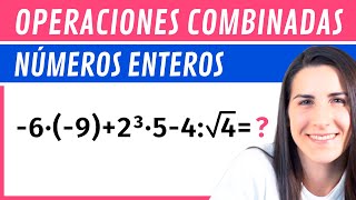 OPERACIONES COMBINADAS con Números ENTEROS 🟦 3 Ejercicios [upl. by Parthenia]