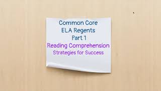 English Regents Review Part 1 Reading Comprehension [upl. by Gazo]